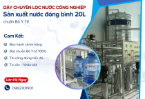 Hệ thống lọc nước đạt chuẩn Bộ Y Tế cho cơ sở đóng bình 20L