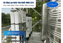 Thi Công Lọc Nước Tinh Khiết 4000 Lít/H Cho Nhà Máy Thực Phẩm Hậu Giang