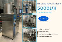 Thi Công Nhà Máy Nước Ion Kiềm 5000L/h Tại Bình Dương