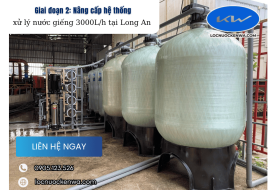 Giai đoạn 3: Lắp đặt hệ thống xử lý nước 10.000L/h tại Long An