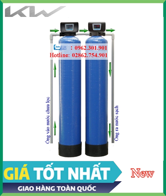 Bình lọc nước composite 2 cột van tự động