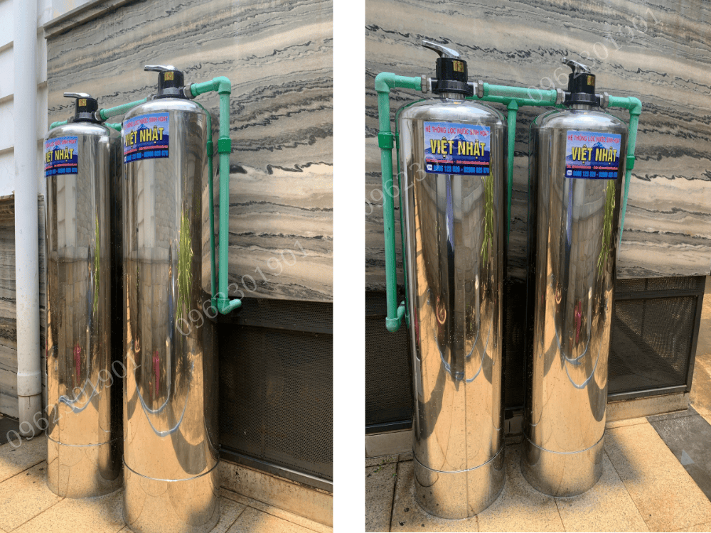 Bình lọc nước tổng sinh hoạt 2 bình inox 304 