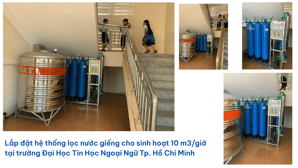 Hệ thống lọc nước cho trường học phục vụ nước uống học sinh