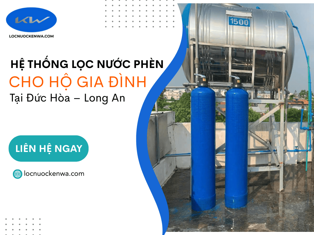Hệ thống lọc nước phèn cho hộ gia đình tại Đức Hòa 