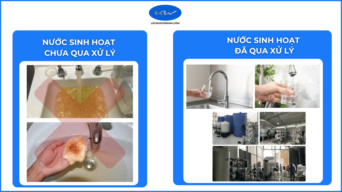 Nước sinh hoạt bị vàng và cách xử lý bằng hệ thống lọc tổng