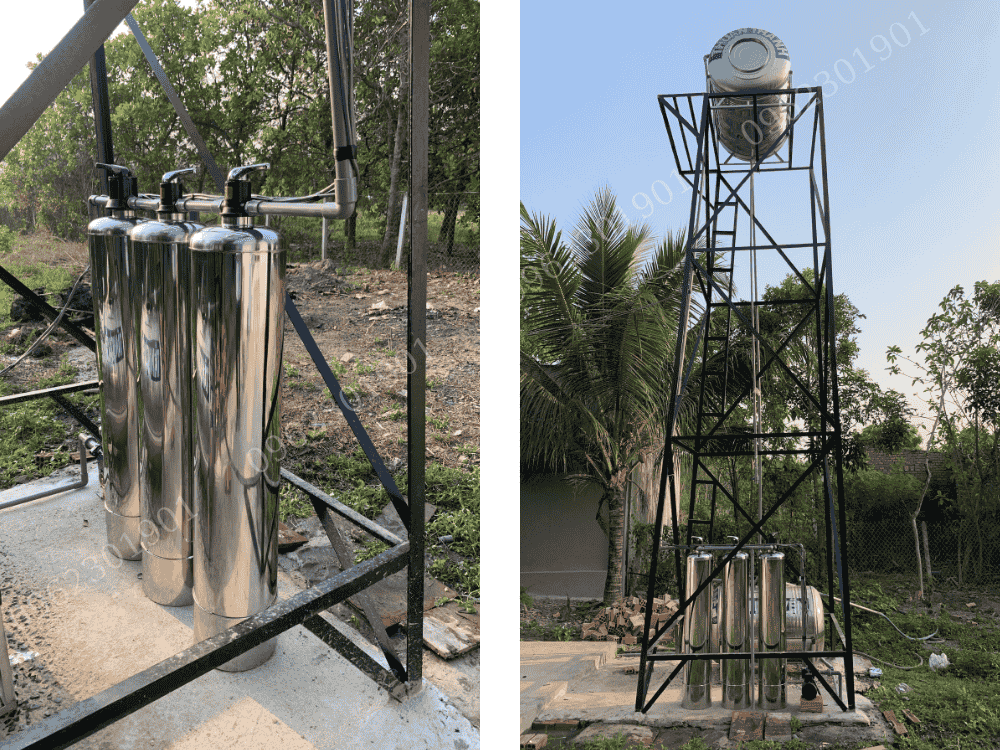 Hệ thống lọc tổng 3 bình inox 304