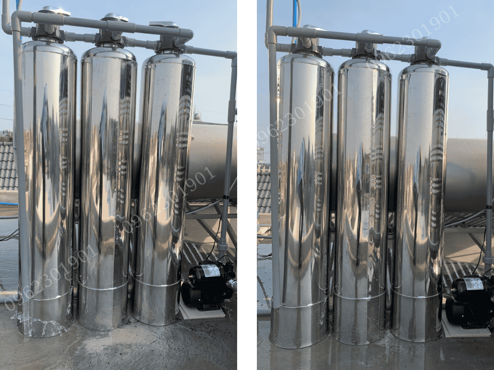 Hệ thống lọc tổng 3 bình inox 304