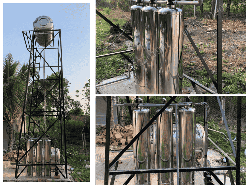 Hệ thống lọc tổng 3 bình inox 304