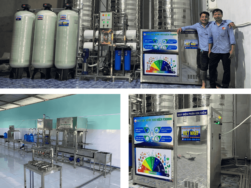 Lắp đặt dây chuyền xử lý nước ion kiềm cao cấp 3000 lít/giờ