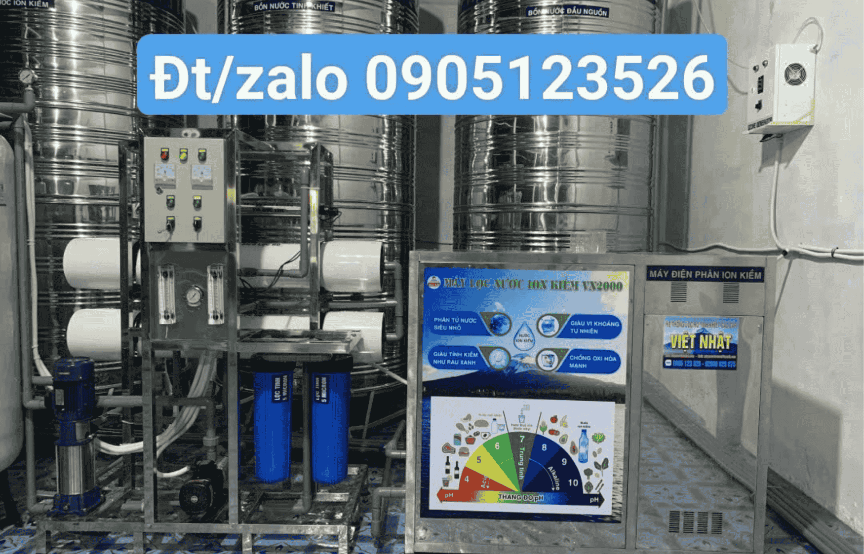 Hệ thống lọc nước ion kiềm công nghiệp