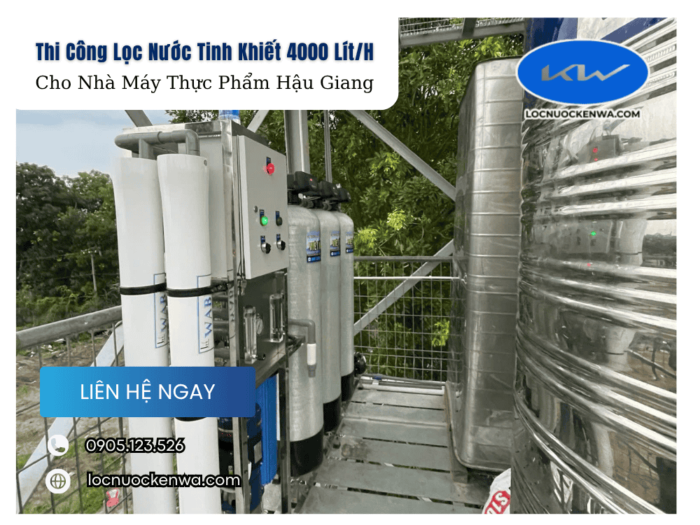Thi Công Lọc Nước Tinh Khiết 4000 Lít/H 