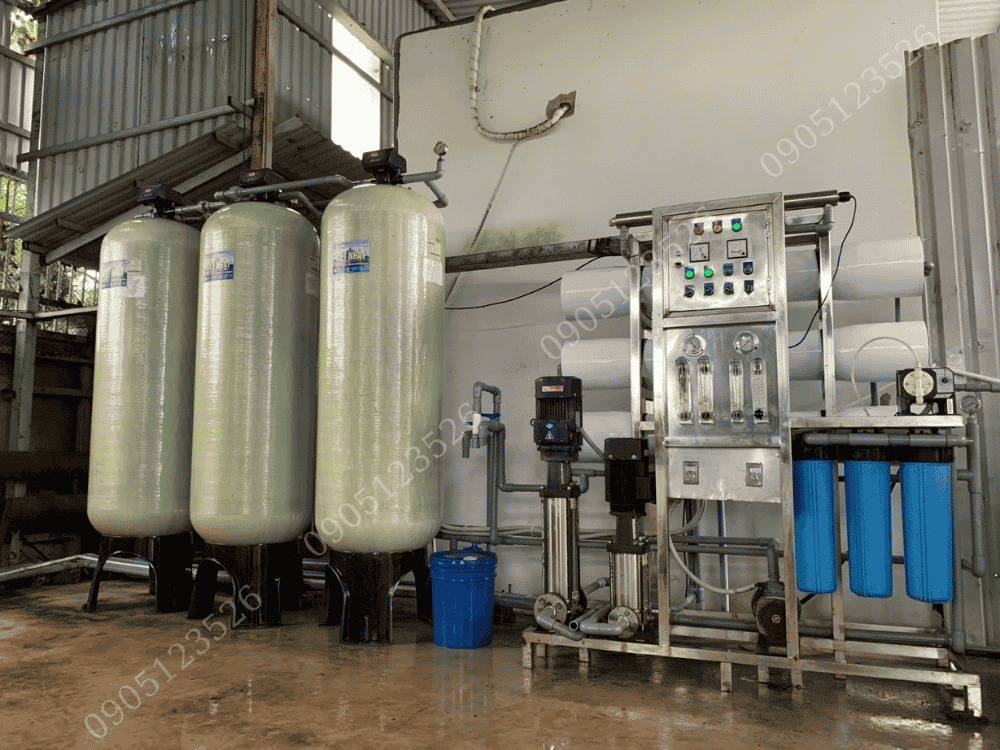 xử lý nước giếng 3000L/h tại Long An