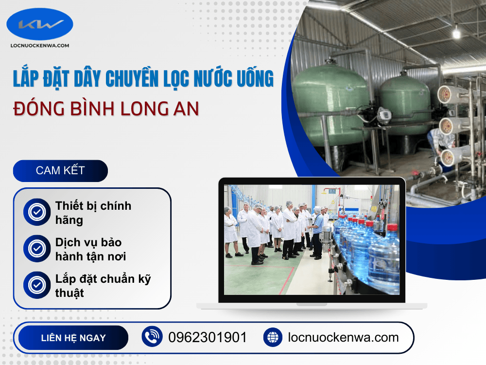 lắp đặt dây chuyền nước uống đóng bình Long An
