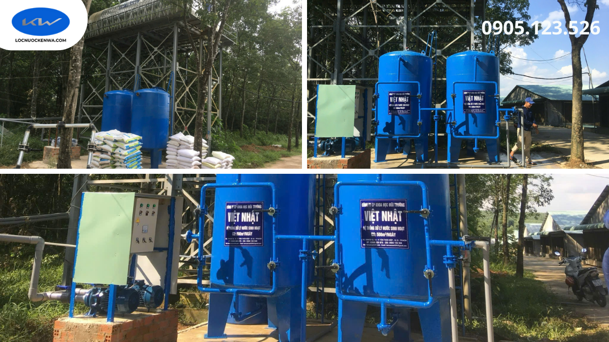 Hệ thống lọc nước giếng công suất 500 m3 ngày cho trang trại chăn nuôi heo tại Đồng Nai