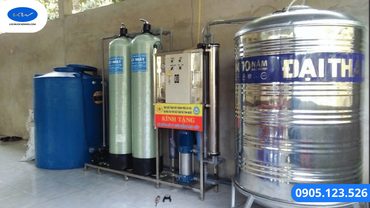 Hệ thống lọc nước mặn thành nước ngọt lắp đặt tại Trà Vinh
