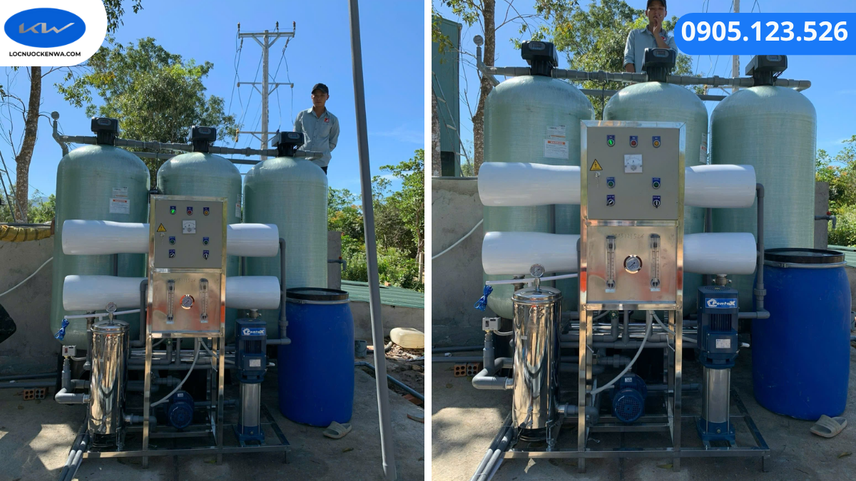 Thi công máy lọc nước tinh khiết 3000 lít giờ cho xưởng cá đóng hộp tại Bình Thuận