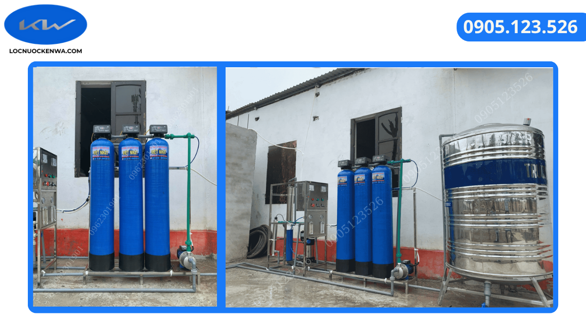 Sơ đồ xử lý nước giếng khoan gia đình theo nguồn nước thực tế