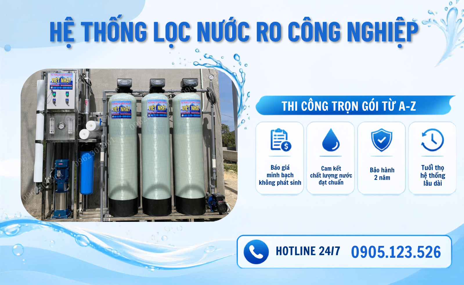 Tư vấn kiểm tra và vận hành hệ thống RO công nghiệp Việt Nhật
