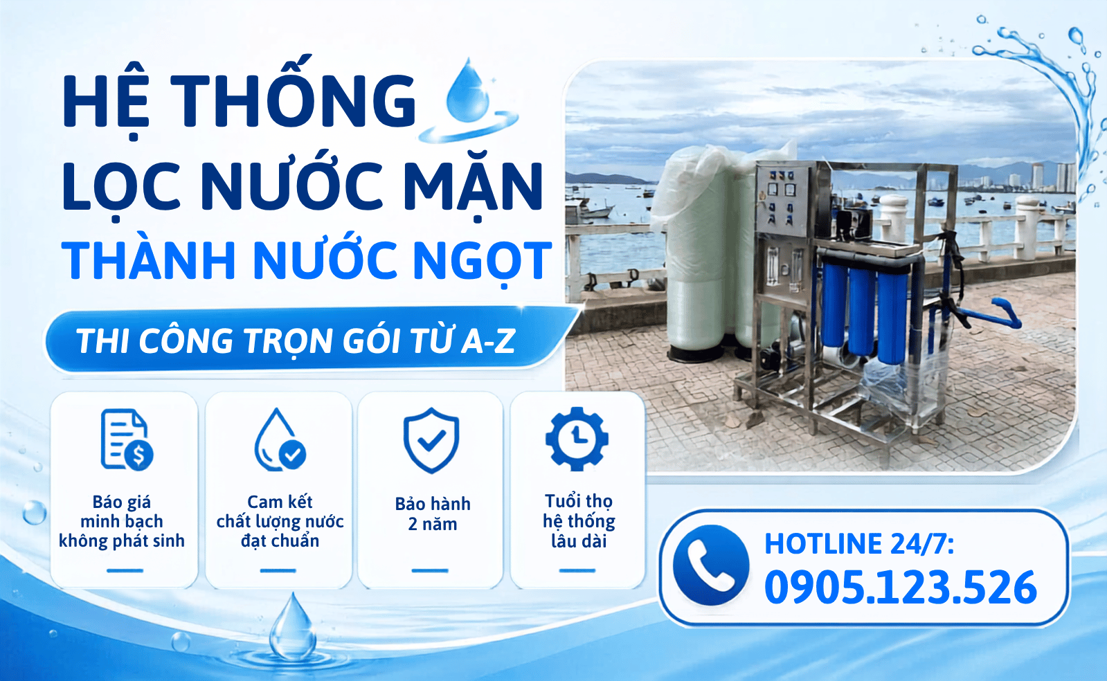 Banner tư vấn hệ thống lọc nước mặn cho doanh nghiệp tại Bến Tre