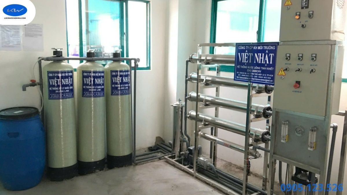 Vị trí bơm cao áp RO công nghiệp trong dây chuyền lọc RO
