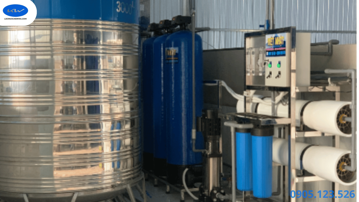 Sơ đồ cấu hình hệ thống lọc tổng cho nước máy