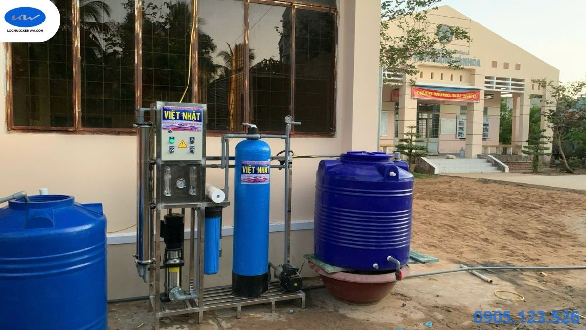 Cụm RO khử mặn của máy lọc nước mặn gia đình tại An Giang