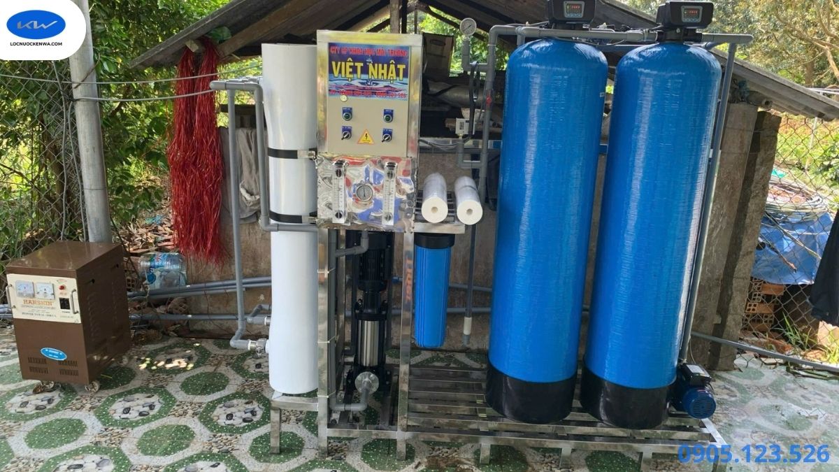Hệ thống RO xử lý nước giếng nhiễm mặn công suất 2000 L/h tại Trà Vinh