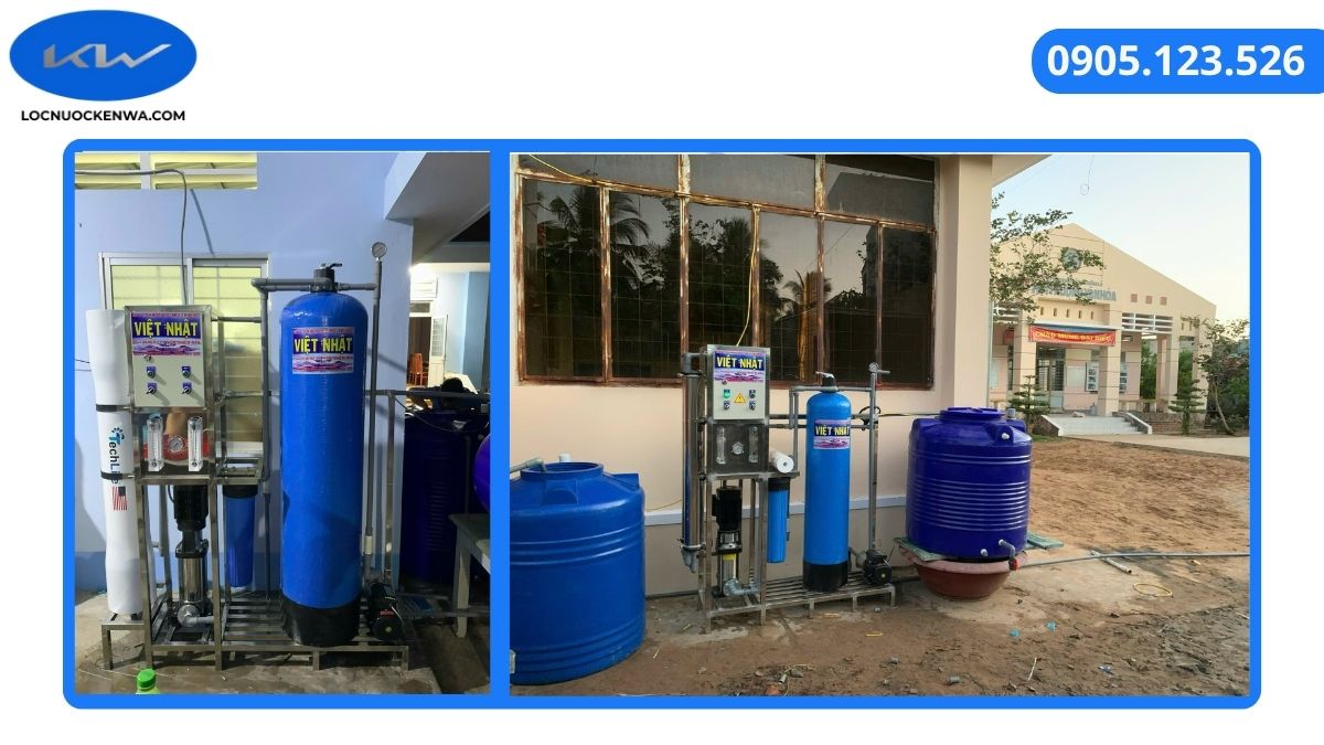 Lắp đặt máy lọc nước mặn 1000 lít cho gia đình tại An Giang