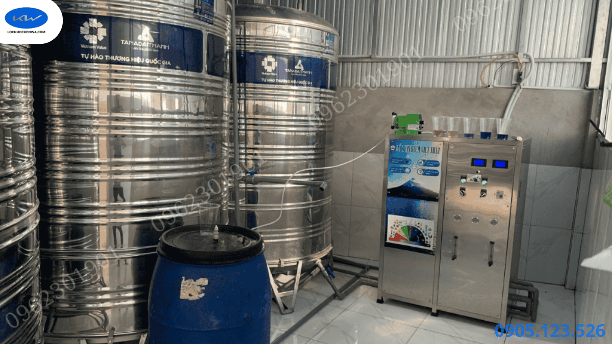 Hệ thống lọc tổng nước máy lắp đặt tại đầu nguồn gia đình