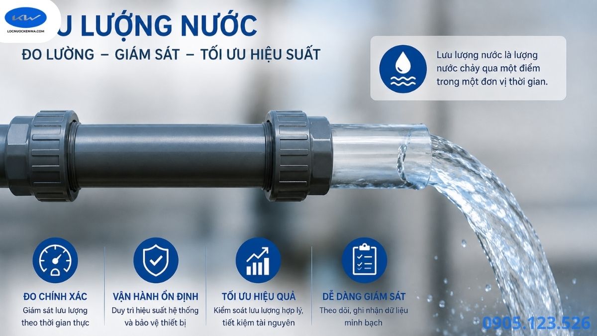 Sơ đồ kiểm tra nguyên nhân lưu lượng nước RO giảm từ nguồn cấp đến màng