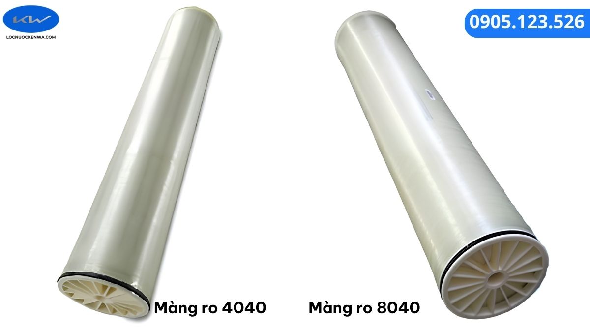 Màng RO 4040 và 8040 trong hệ thống RO công nghiệp