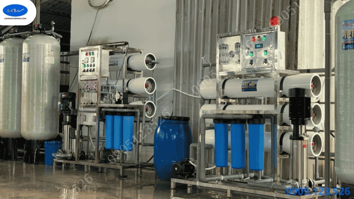 Sơ đồ hệ thống RO kết hợp DI công nghiệp