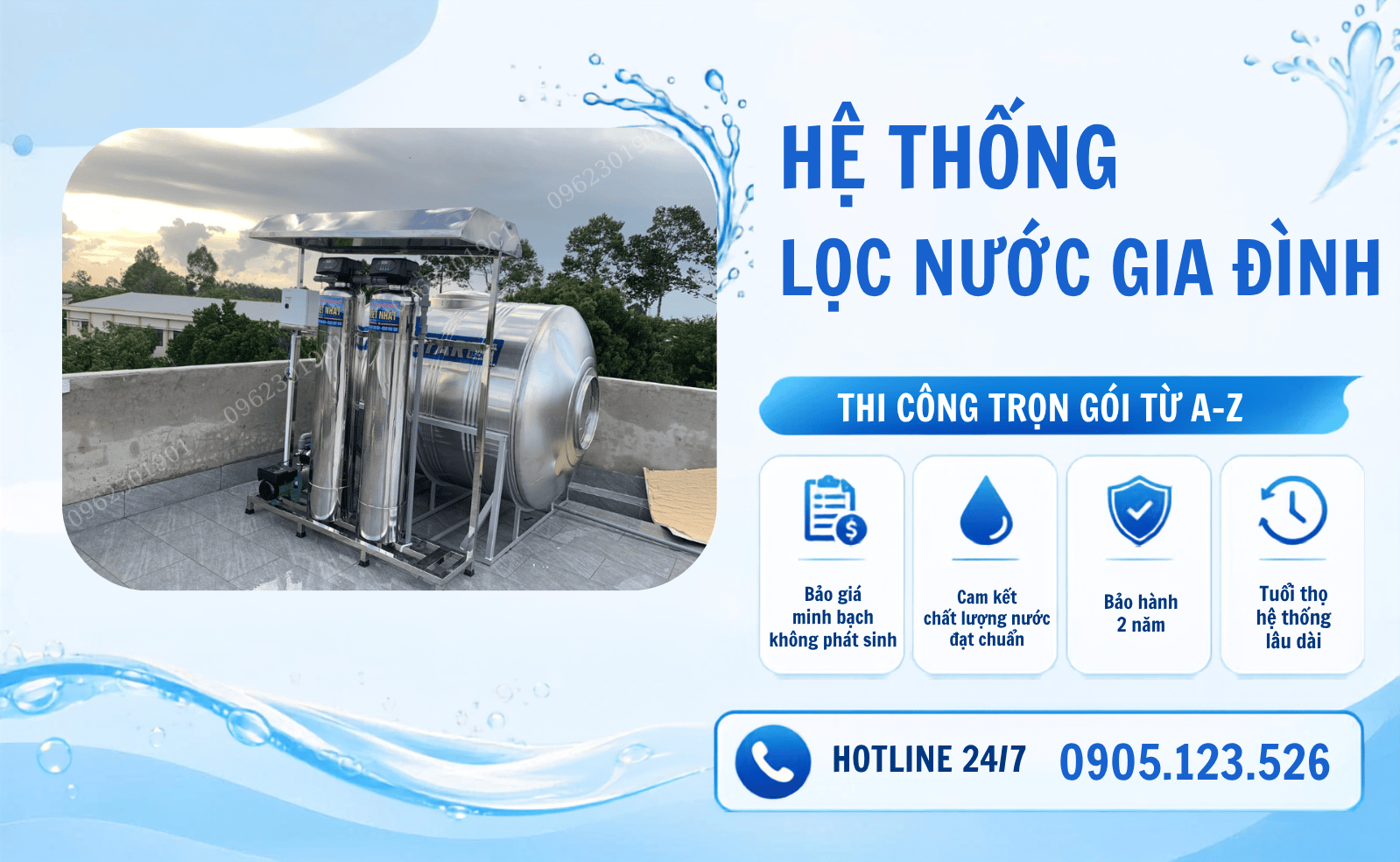 Banner tư vấn báo giá và lắp đặt lọc tổng sinh hoạt Việt Nhật
