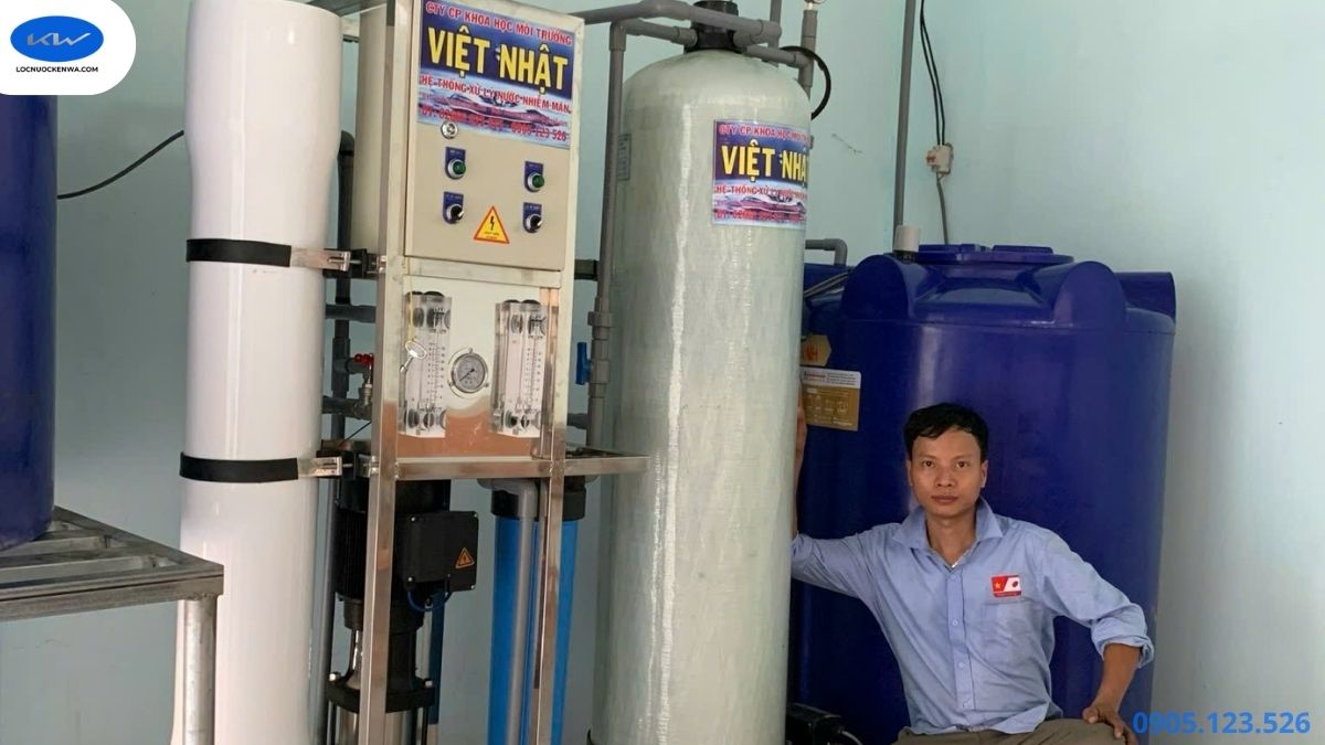 Cụm RO xử lý nước nhiễm mặn 1000L/H tại Sóc Trăng