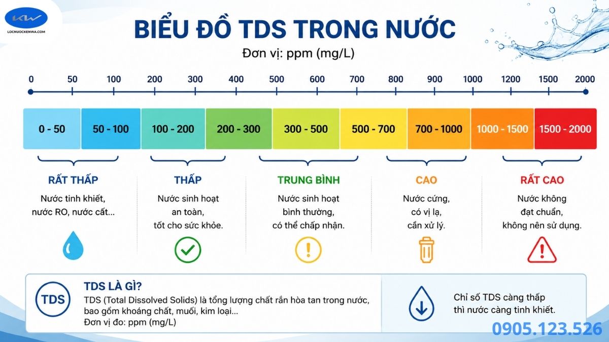 Kỹ thuật viên kiểm tra độ dẫn và TDS trước điện phân ion kiềm