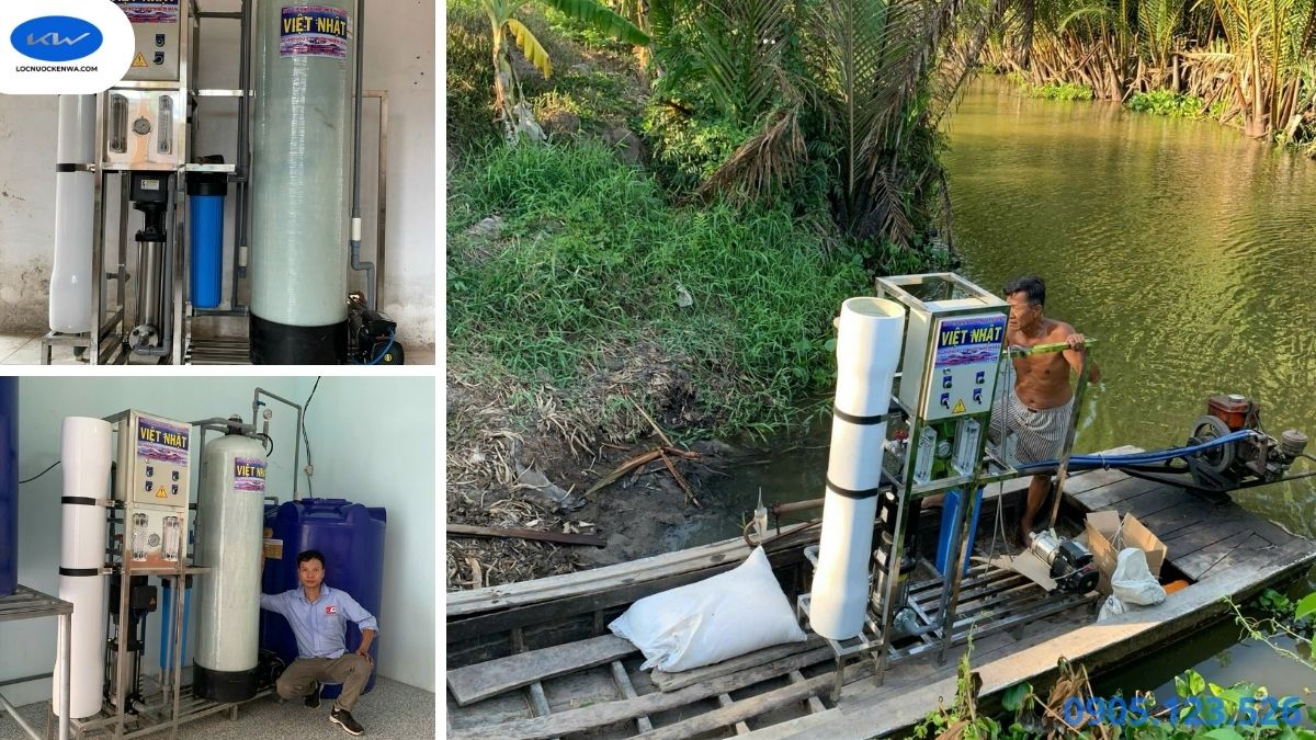Kiểm tra hệ thống lọc nước mặn 1000L/H sau lắp đặt tại Sóc Trăng
