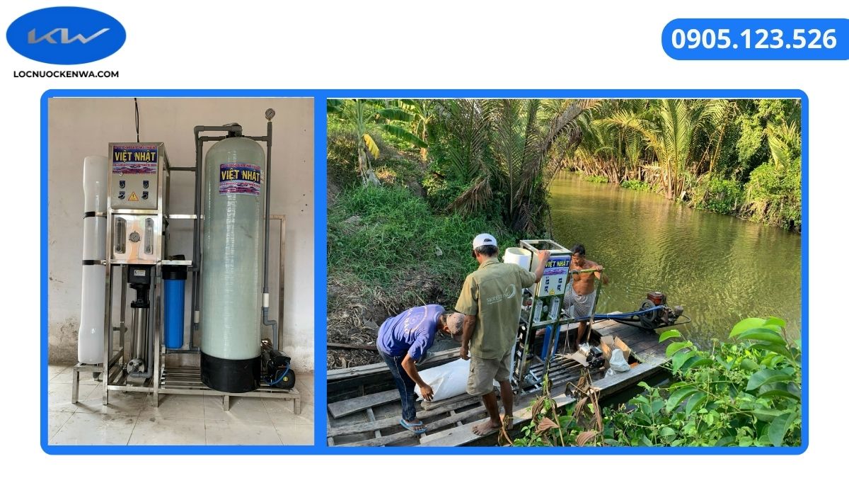 Hệ thống lọc nước mặn thành nước ngọt 1000L/H tại Sóc Trăng