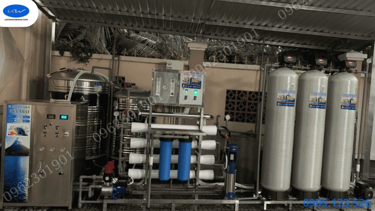 Sơ đồ vị trí bù khoáng trước điện phân trong dây chuyền ion kiềm
