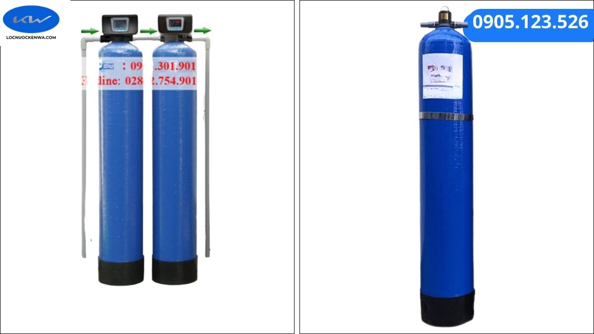 Van tự động và van tay cho cột lọc tổng sinh hoạt