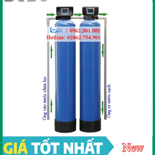 Bình lọc nước composite 2 cột van tự động